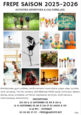 Activités sportives et culturelles 2025-2026 du FREPE