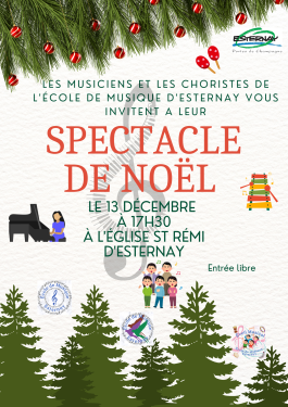 Spectacle de noël Ecole et chorale Esternay-Sézanne