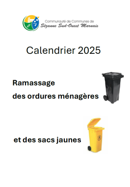 Fermeture déchèterie – Calendrier OM 2025