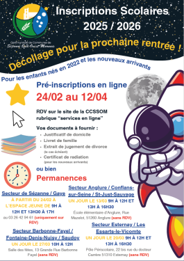 Inscriptions scolaires 2025/2026