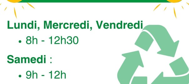 HORAIRES ETE DECEHTERIE