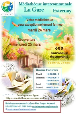 Fermeture médiathèque