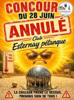 Concours de pétanque annulé