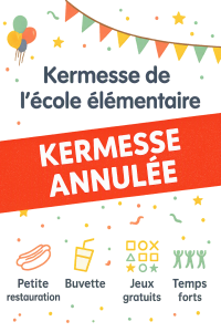 Annulation Kermesse école primaire